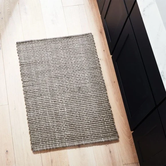 Crate&Barrel Della Grey Cotton Flat Weave Rug 
Size 2'x3' - Picture 2 of 7